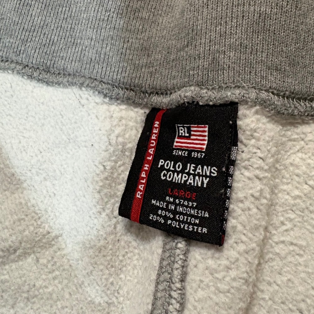 Vintage Polo Jeans Co Ralph Lauren Gray Sweatpants Joggers RL-67 Logo Mens Large - Picture 3 of 8